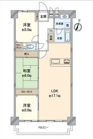 香里ケ丘グランドハイツ 間取図(平面図) 香里ケ丘グランドハイツ 間取図(平面図)