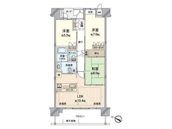 ヒルズシティ枚方公園 間取図(平面図) ヒルズシティ枚方公園 間取図(平面図)