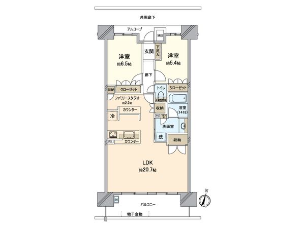パークシティ梅が丘プラムヒルズ 間取図(平面図)