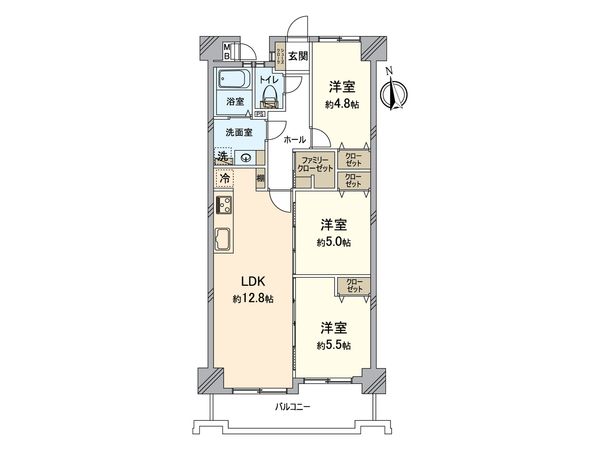 ライツシティ東寝屋川弐番館 間取図(平面図) ライツシティ東寝屋川弐番館 間取図(平面図)