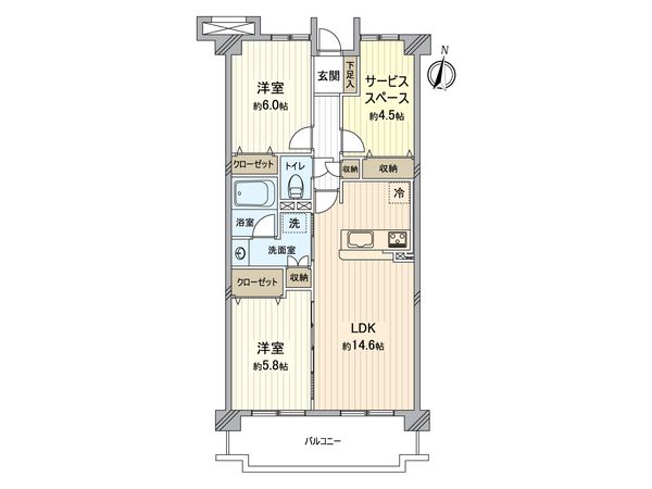 セザール枚方公園 間取図(平面図) セザール枚方公園 間取図(平面図)