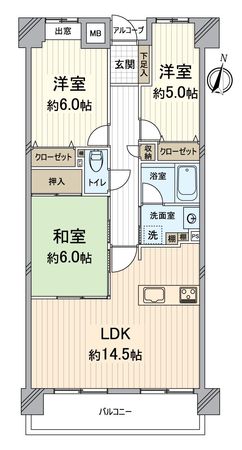 東急ドエル・アルス枚方高塚町 間取図(平面図) 東急ドエル・アルス枚方高塚町 間取図(平面図)