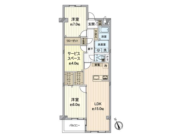 くずはセンチュリータウン2番館 間取図(平面図) くずはセンチュリータウン2番館 間取図(平面図)