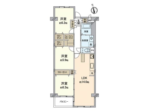 くずはセンチュリータウン四番館 間取図(平面図) くずはセンチュリータウン四番館 間取図(平面図)