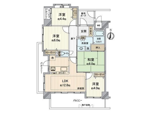 ロイヤルアーク楠葉並木 間取図(平面図) ロイヤルアーク楠葉並木 間取図(平面図)