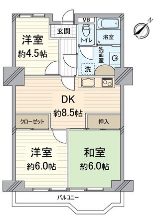 御殿山パレス 間取図(平面図) 間取図(平面図)