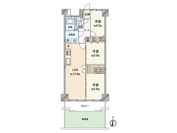 ライツシティ東寝屋川 弐番館 間取図(平面図) 間取図(平面図)