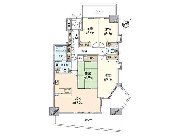 リバティパーク枚方B棟 間取図(平面図) 間取図(平面図)