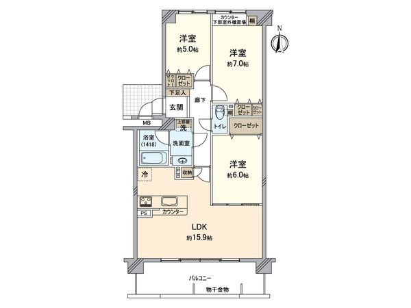 グランステイツ香里園山之手町 間取図(平面図)