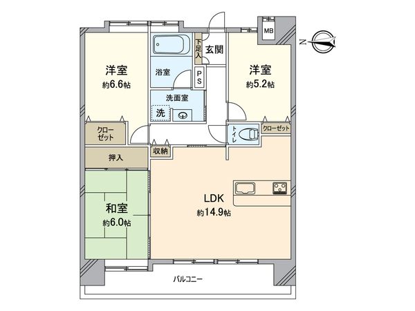 メロディーハイム山田池公園 間取図(平面図) 間取図(平面図)