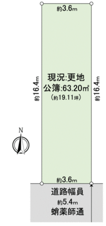 中京区亀屋町 地形図