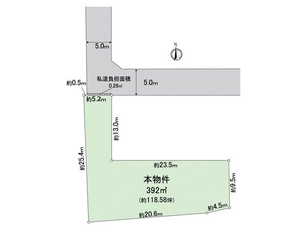 山科区北花山中道町 区画図 山科区北花山中道町 区画図