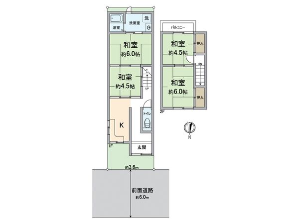 山科区川田菱尾田 間取図(平面図)