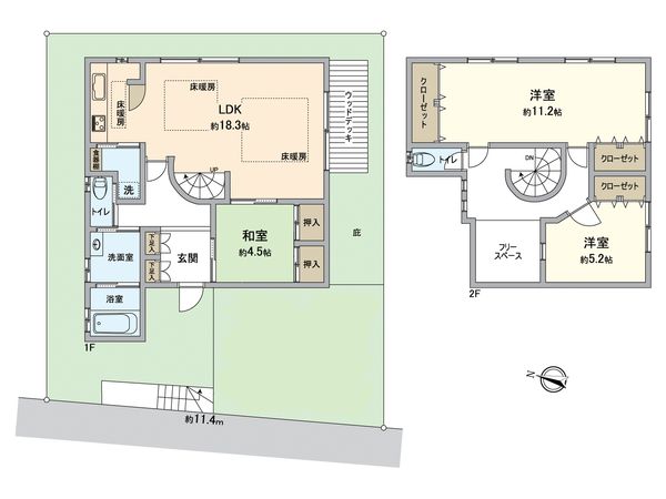 京都市山科区安朱東海道町 間取図(平面図) 間取図(平面図)