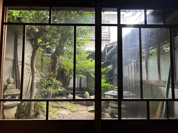 南側から中庭を望む