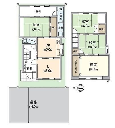 山科区竹鼻扇町 間取図(平面図) 間取図(平面図)