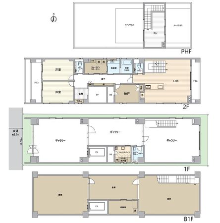 京都市中京区麩屋町通夷川上る笹屋町 間取図(平面図) 京都市中京区麩屋町通夷川上る笹屋町 間取図(平面図)