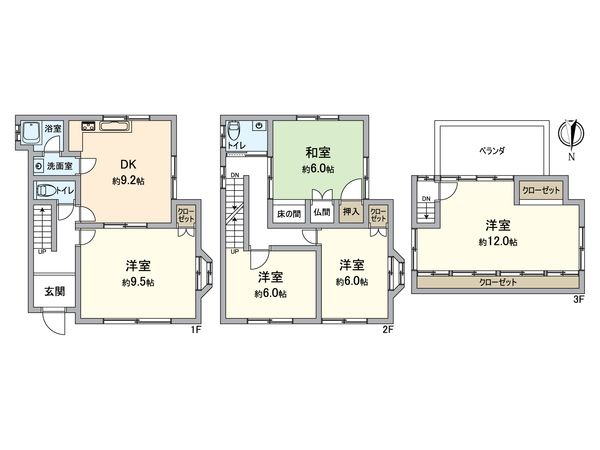 北区紫野雲林院町 間取図(平面図) 北区紫野雲林院町 間取図(平面図)