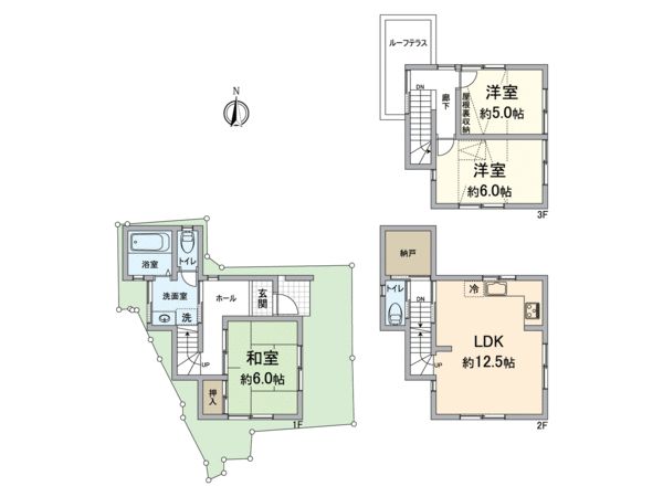 左京区吉田上阿達町 間取図(平面図) 左京区吉田上阿達町 間取図(平面図)