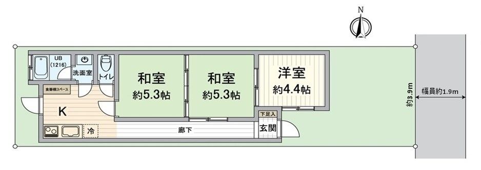 上京区下立売通 七本松西入西東町 間取図(平面図) 上京区下立売通 七本松西入西東町 間取図(平面図)