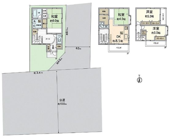 京都市山科区西野今屋敷町 間取図(平面図) 京都市山科区西野今屋敷町 間取図(平面図)