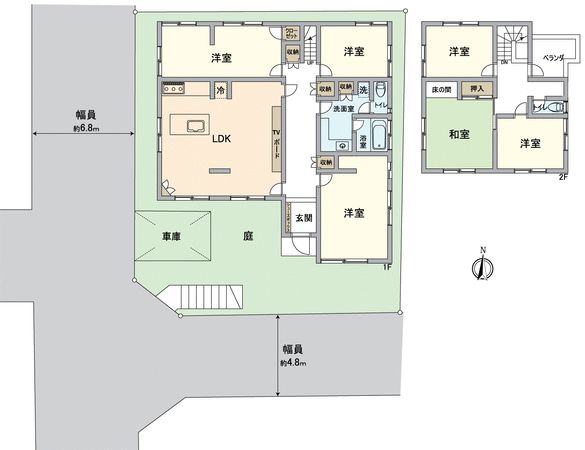 四ノ宮小金塚 南西角地 間取図(平面図) 四ノ宮小金塚 南西角地 間取図(平面図)