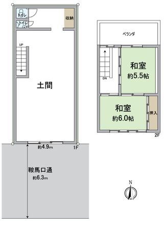 上京区大宮通寺之内上る3丁目筋違橋町 間取図(平面図) 上京区大宮通寺之内上る3丁目筋違橋町 間取図(平面図)