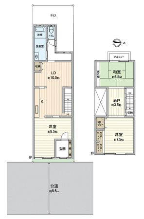 上京区大宮通上立売上る樋之口町 間取図(平面図) 上京区大宮通上立売上る樋之口町 間取図(平面図)