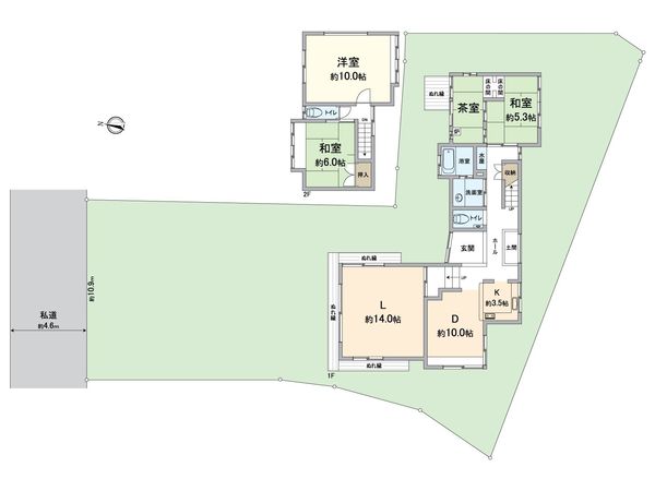京都市右京区嵯峨鳥居本小坂町 間取図(平面図) 京都市右京区嵯峨鳥居本小坂町 間取図(平面図)
