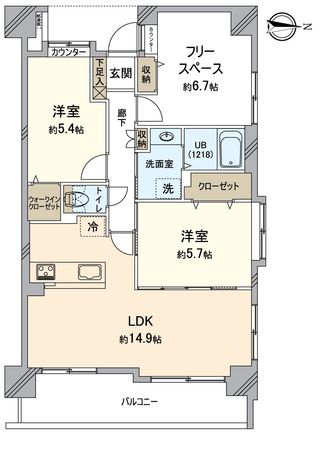 ヴィルヌーブ堀川松原 間取図(平面図) ヴィルヌーブ堀川松原 間取図(平面図)