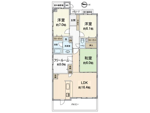 ローレルコート堺町六角 間取図(平面図)