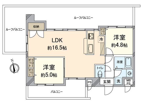 デ・リード御所西 間取図(平面図) デ・リード御所西 間取図(平面図)