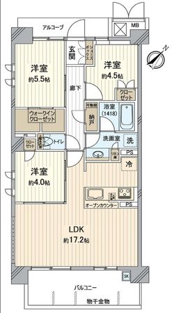 シエリア京都山科 間取図(平面図) シエリア京都山科 間取図(平面図)