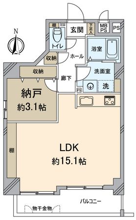 メロディーハイム蛸薬師 間取図(平面図)