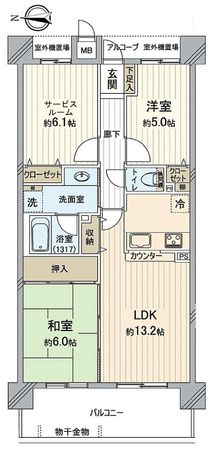 コスモシティ三条西洞院 間取図(平面図) コスモシティ三条西洞院 間取図(平面図)