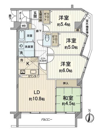 ブルーム山科大宅 間取図(平面図) ブルーム山科大宅 間取図(平面図)