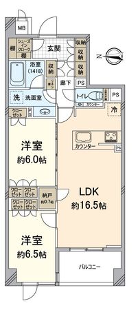 ライオンズ京都御所南室町通 間取図(平面図) ライオンズ京都御所南室町通 間取図(平面図)