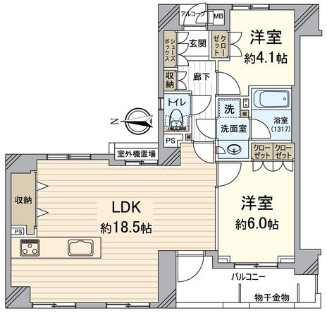パラドール御所南 間取図(平面図) パラドール御所南 間取図(平面図)
