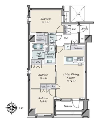 パークホームズ堺町松原 間取図(平面図)