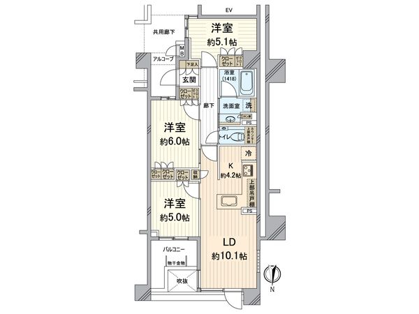 プラウド京都東洞院 間取図(平面図)