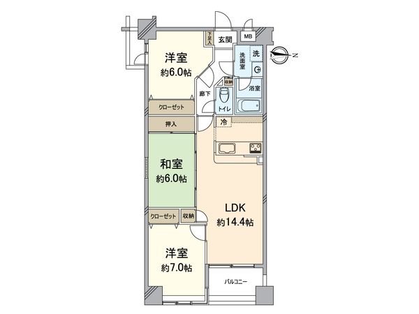 エルコート烏丸御池 間取図(平面図) エルコート烏丸御池 間取図(平面図)