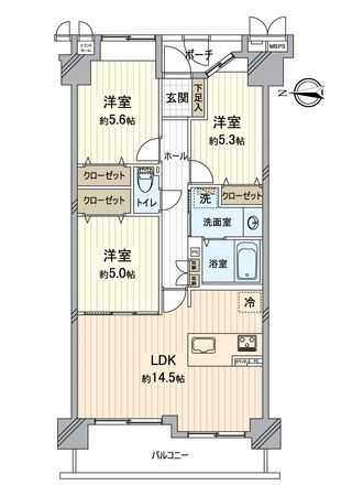 ライオンズマンション四条大宮ガーデンシティ 間取図(平面図) 間取図(平面図)