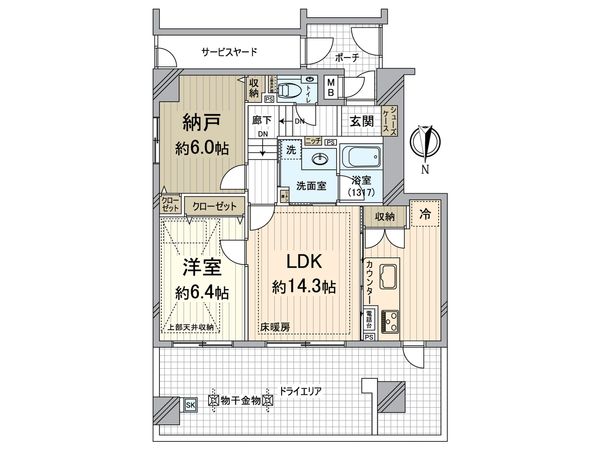 リソシエラグジェ御所南 間取図(平面図) 間取図(平面図)
