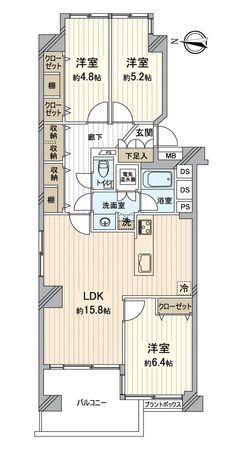 サンレジデンス錦綾東堀川 間取図(平面図) サンレジデンス錦綾東堀川 間取図(平面図)