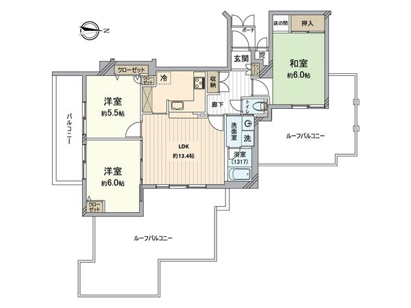 デ・リード京都二條城前 間取図(平面図) デ・リード京都二條城前 間取図(平面図)