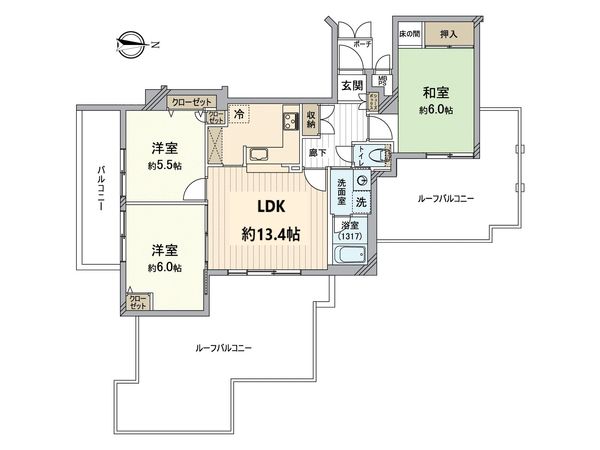 デ・リード京都二條城前 間取図(平面図) デ・リード京都二條城前 間取図(平面図)