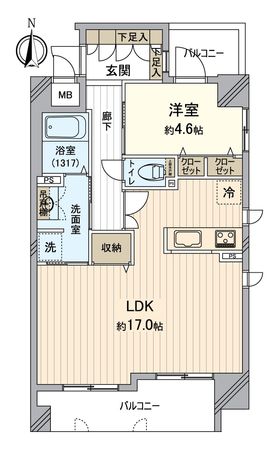藤和シティホームズ河原町二条 間取図(平面図) 藤和シティホームズ河原町二条 間取図(平面図)