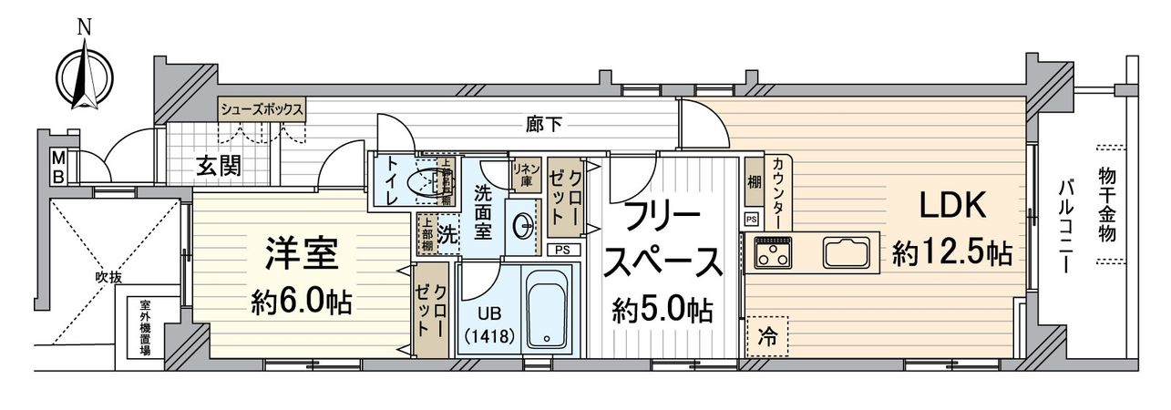 プリオーレ京都烏丸五条 間取図(平面図) 間取図(平面図)