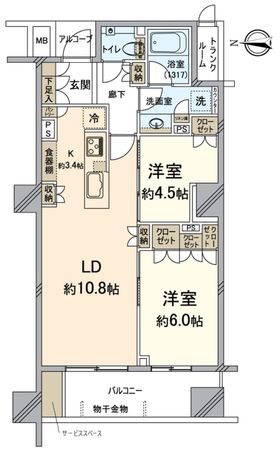 パークホームズ四条河原町 間取図(平面図) 間取図(平面図)