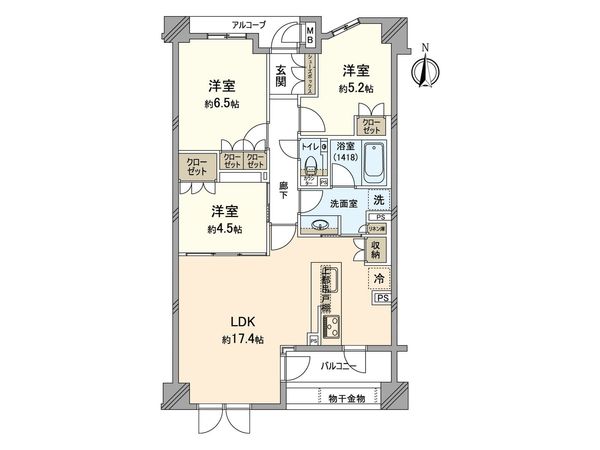 ザ・京都レジデンス岡崎神宮 間取図(平面図)